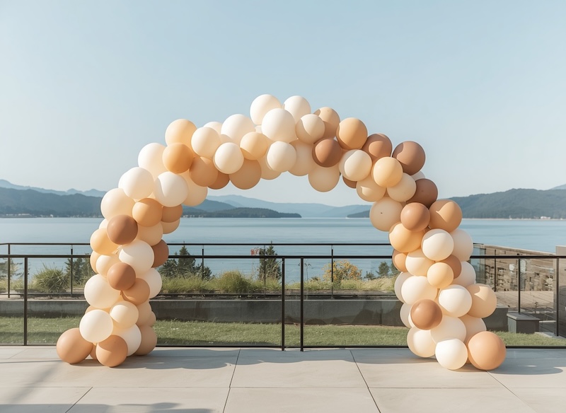 Modern balloon installation