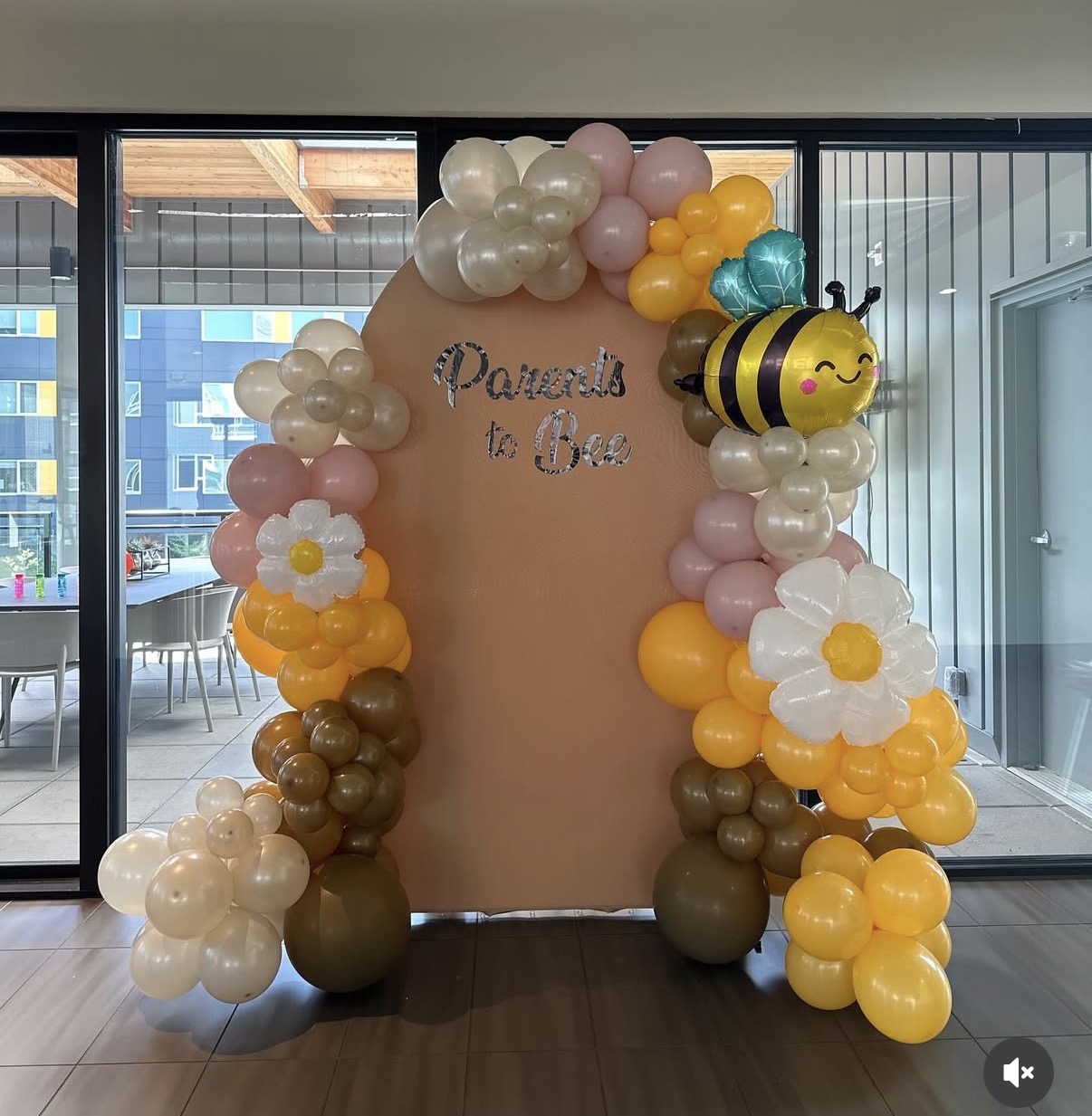 Gender reveal boy or girl setup with teddy bear