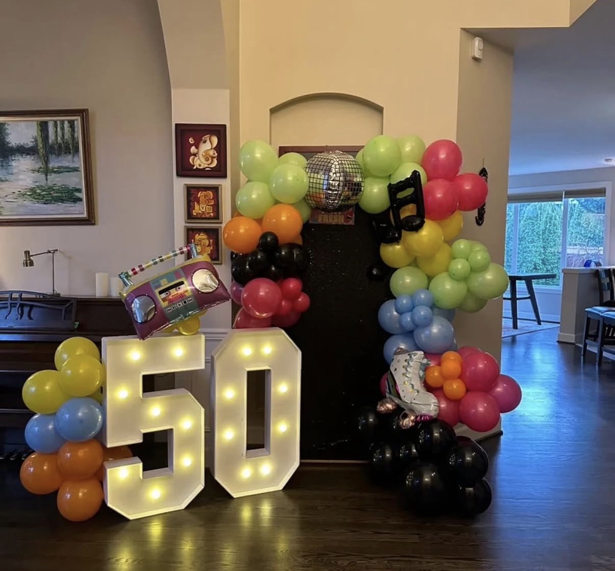 Birthday balloon decoration